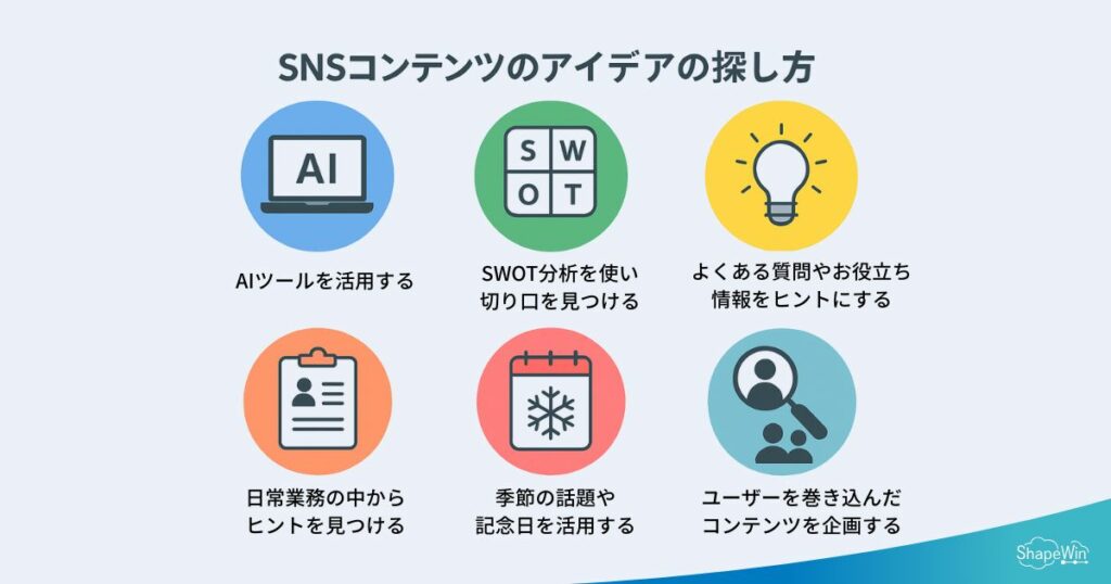 SNSコンテンツのアイデアの探し方_インフォグラフィック